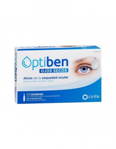 OPTIBEN OJOS SECOS 20 AMPOLLAS UNIDOSIS 0,25 ML