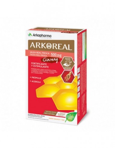 Arkoreal Jalea Real Ginseng Sin Azucar 20 Ampollas 15 Ml