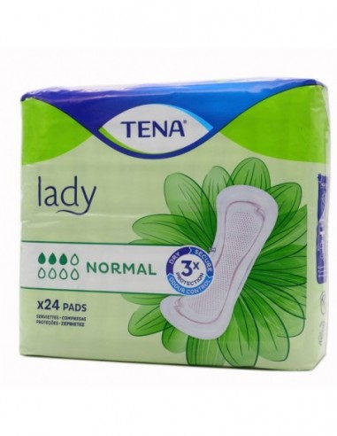 Absorbente Incontinencia Orina Ligera Tena Lady Normal 24 Unidades