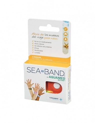 Sea Band By Aquamed Active Pulsera Antimareo Niño 2 Unidades