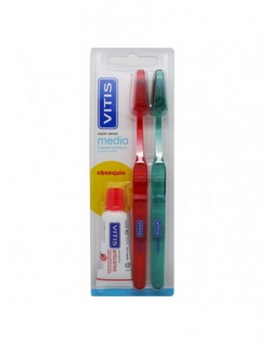 Cepillo Dental Adulto Vitis Medio Duplo