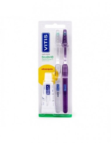 Cepillo Dental Adulto Vitis Suave Duplo