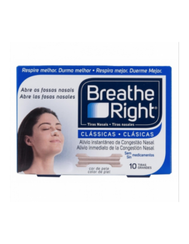 Breathe Right Clasicas Tira Adh Nasal 10 Unidades