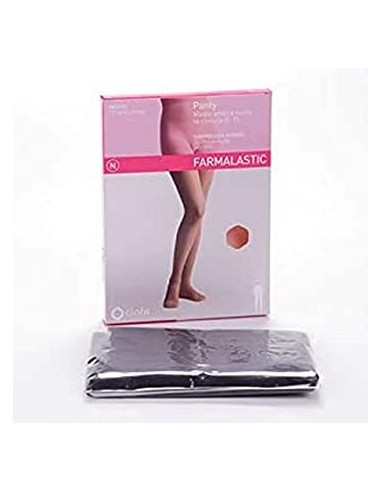 Panty Media Hasta La Cintura (E-T) Compresion Normal Farmalastic 1 Unidad Talla Grande Color Beige