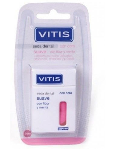 Vitis Seda Dental Con Fluor Y Menta Suave 50 M