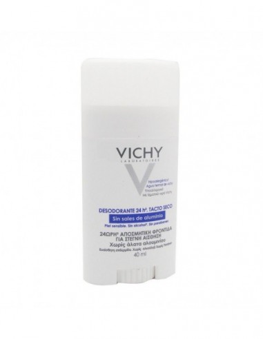 Desodorante Sin Sales De Aluminio 24 Horas Vichy 1 Stick 40 Ml