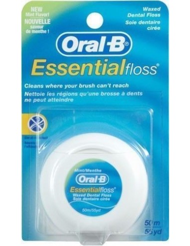 Oral-B Essential Floss Fluor Seda Dental Con Cera Menta 50 M