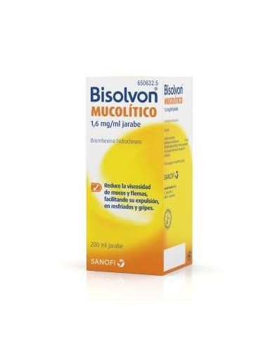 Bisolvon Mucolitico 1,6 Mg/Ml Jarabe 1 Frasco 200 Ml