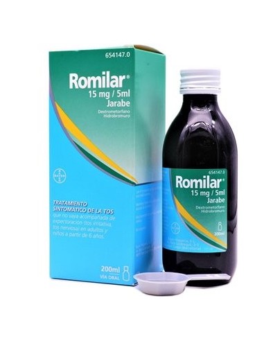 Romilar 15 Mg/5 Ml Jarabe 1 Frasco 200 Ml