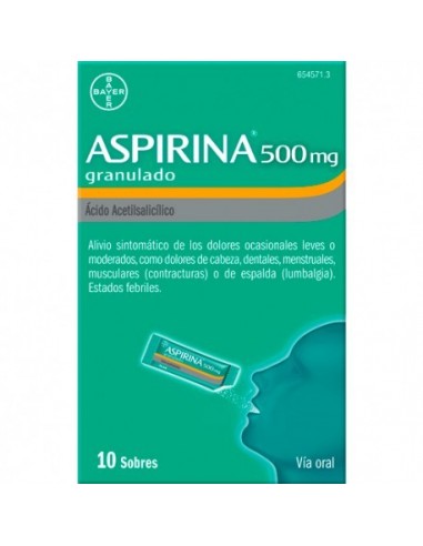 Aspirina 500 Mg 10 Sobres Granulado Oral