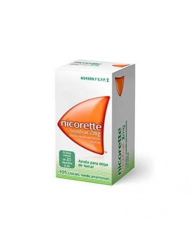 Nicorette Freshfruit 2 Mg 105 Chicles Medicamentosos