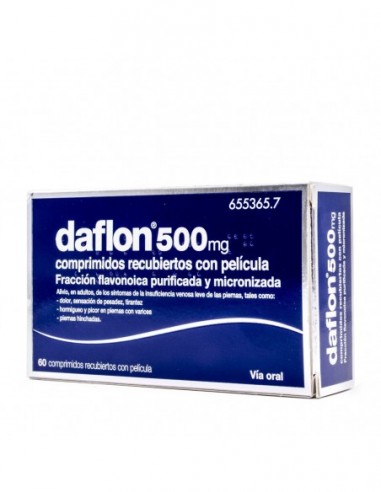 Daflon 500 Mg 60 Comprimidos Recubiertos