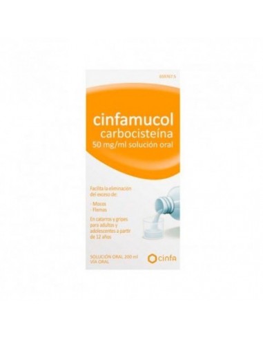 Cinfamucol Carbocisteina 50 Mg/Ml Solucion Oral 1 Frasco 200 Ml