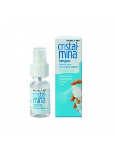 Cristalmina 10 Mg/Ml Solucion Para Pulverizacion Cutanea 1 Frasco 25 Ml