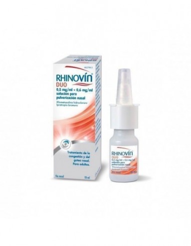 Rhinovin Duo 0,5 Mg/Ml + 0,6 Mg/Ml Solucion Para Pulverizacion Nasal 1 Frasco 10 Ml