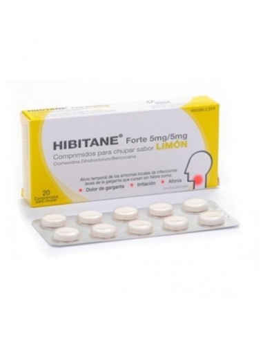 Hibitane 5 Mg/5 Mg 20 Comprimidos Para Chupar (Sabor Limon)