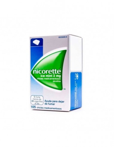 Nicorette Ice Mint 2 Mg 105 Chicles Medicamentosos