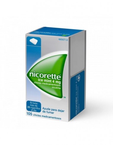 Nicorette Ice Mint 4 Mg 105 Chicles Medicamentosos