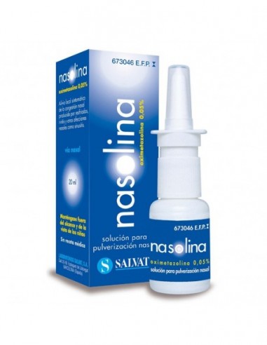 Nasolina 0,5 Mg/Ml Solucion Para Pulverizacion Nasal 1 Frasco 20 Ml