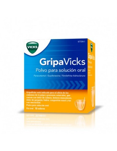 Gripavicks 10 Sobres Polvo Para Solucion Oral