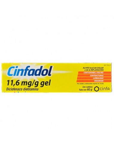 Cinfadol Diclofenaco 11,6 Mg/G Gel Cutaneo 1 Tubo 60 G