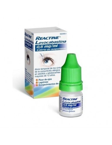 Reactine Levocabastina 0,5 Mg/Ml Colirio En Suspension 1 Frasco 4 Ml