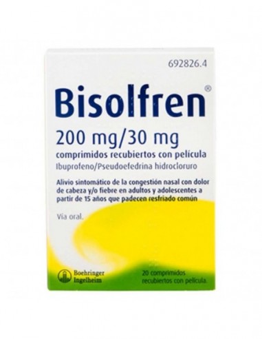 Bisolfren 200 Mg/30 Mg 20 Comprimidos Recubiertos