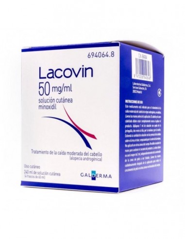 Lacovin 50 Mg/Ml Solucion Cutanea 4 Frascos 60 Ml