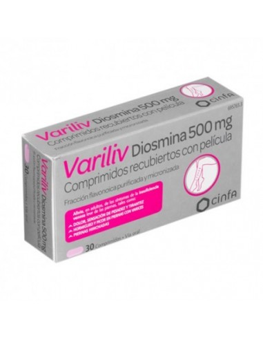 Variliv Diosmina 500 Mg 30 Comprimidos Recubiertos