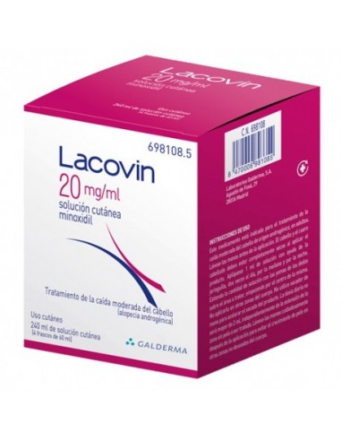 Lacovin 20 Mg/Ml Solucion Cutanea 4 Frascos 60 Ml