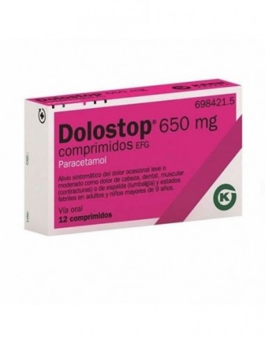 Dolostop 650 Mg 20 Comprimidos