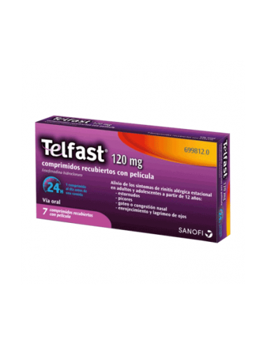 Telfast 120 Mg 7 Comprimidos Recubiertos