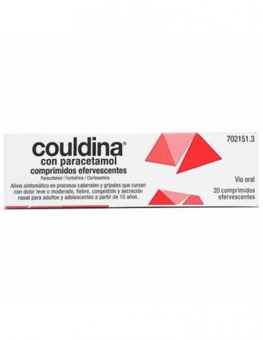 Couldina Con Paracetamol 650 Mg/4 Mg/10 Mg 20 Comprimidos Efervescentes