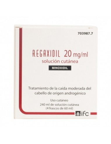 Regaxidil 20 Mg/Ml Solucion Cutanea 4 Frascos 60 Ml