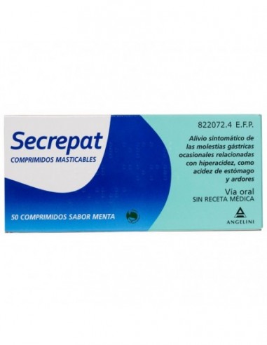 Secrepat 50 Comprimidos Masticables (Sabor Menta)