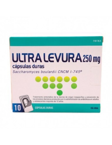 Ultra-Levura 250 Mg 10 Capsulas (Blister)