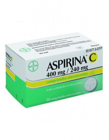 Aspirina C 400 Mg/240 Mg 10 Comprimidos Efervescentes