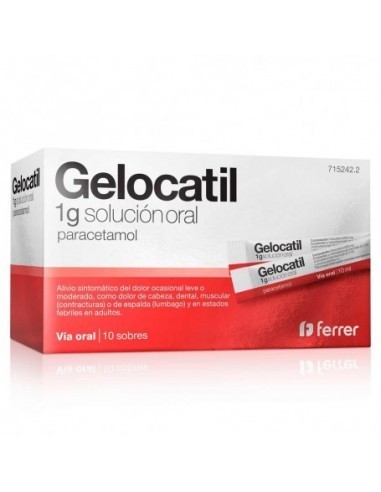 Gelocatil 1 G 10 Sobres Solucion Oral