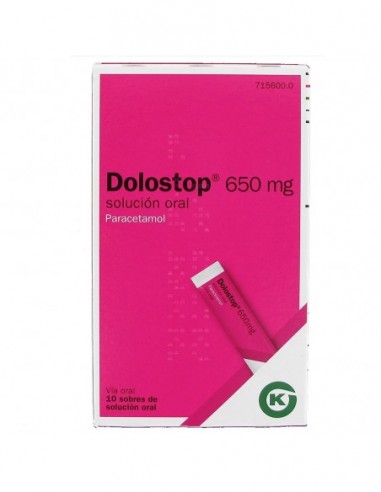 Dolostop 650 Mg 10 Sobres Solucion Oral 10 Ml