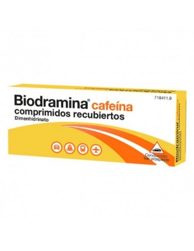 Biodramina Cafeina 4 Comprimidos Recubiertos