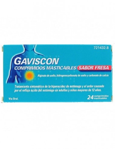 Gaviscon 24 Comprimidos Masticables (Sabor Fresa)