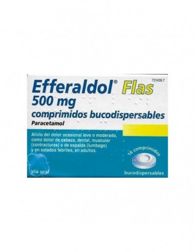 Efferaldol Flas 500 Mg 16 Comprimidos Bucodispersables