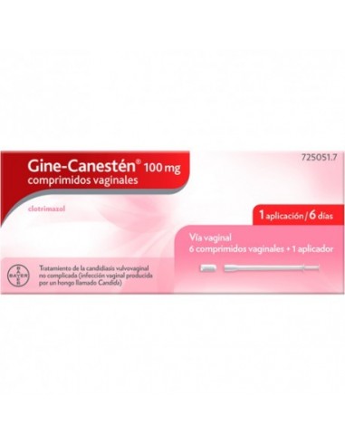 Gine-Canesten 100 Mg 6 Comprimidos Vaginales