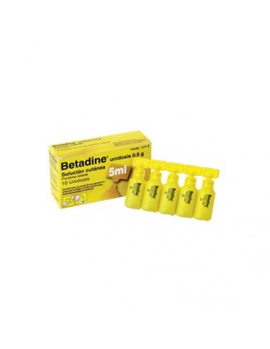 Betadine Unidosis 100 Mg/Ml Solucion Cutanea 10 Unidosis 5 Ml