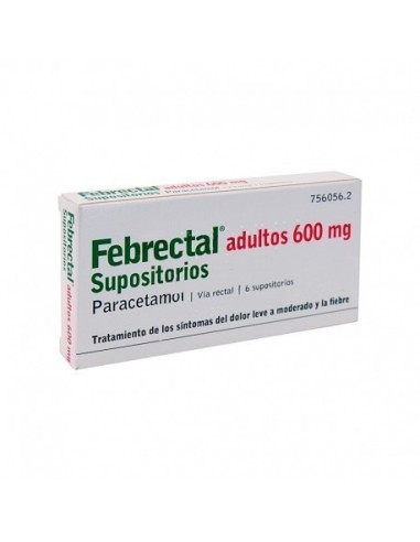 Febrectal Adultos 600 Mg 6 Supositorios