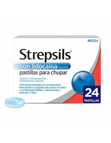 Strepsils Con Lidocaina 24 Pastillas Para Chupar