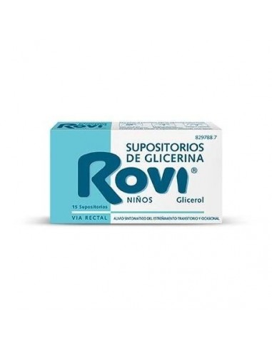 Supositorios De Glicerina Rovi Niños 1,44 G 15 Supositorios