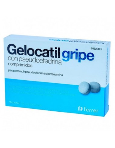 Gelocatil Gripe Con Pseudoefedrina 20 Comprimidos