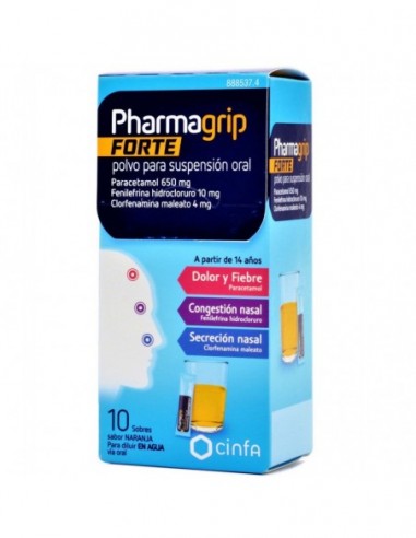 Pharmagrip Forte 10 Sobres Polvo Para Suspension Oral