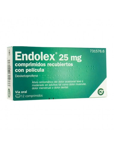 Endolex 25 Mg 12 Comprimidos